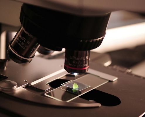 close up of microscope